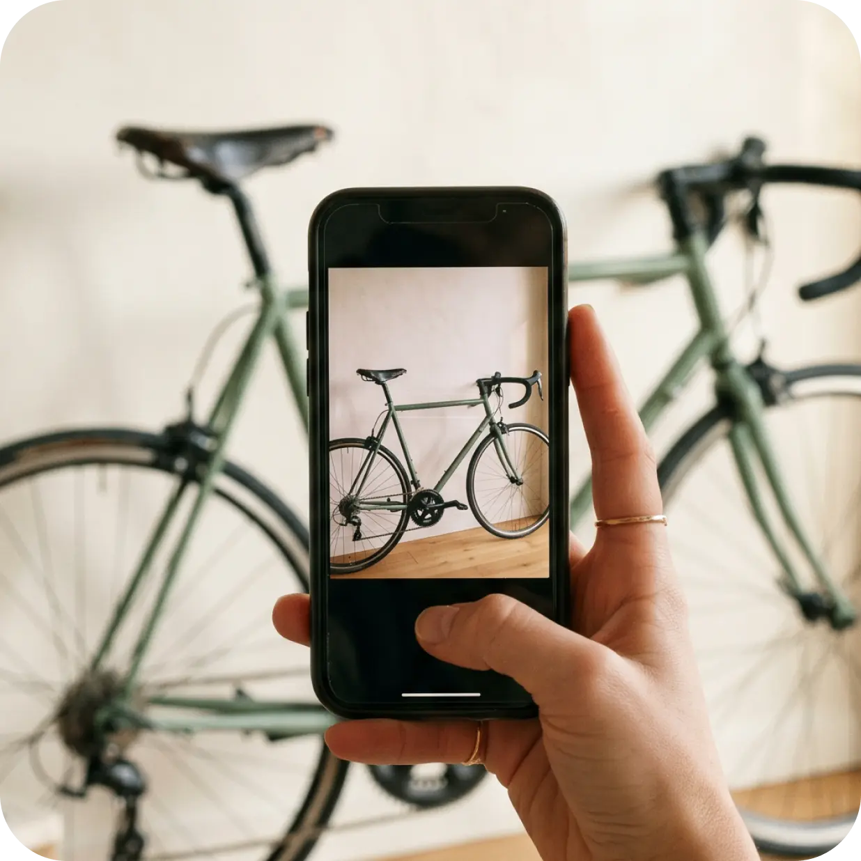 Photographing a bike to add it to your inventory