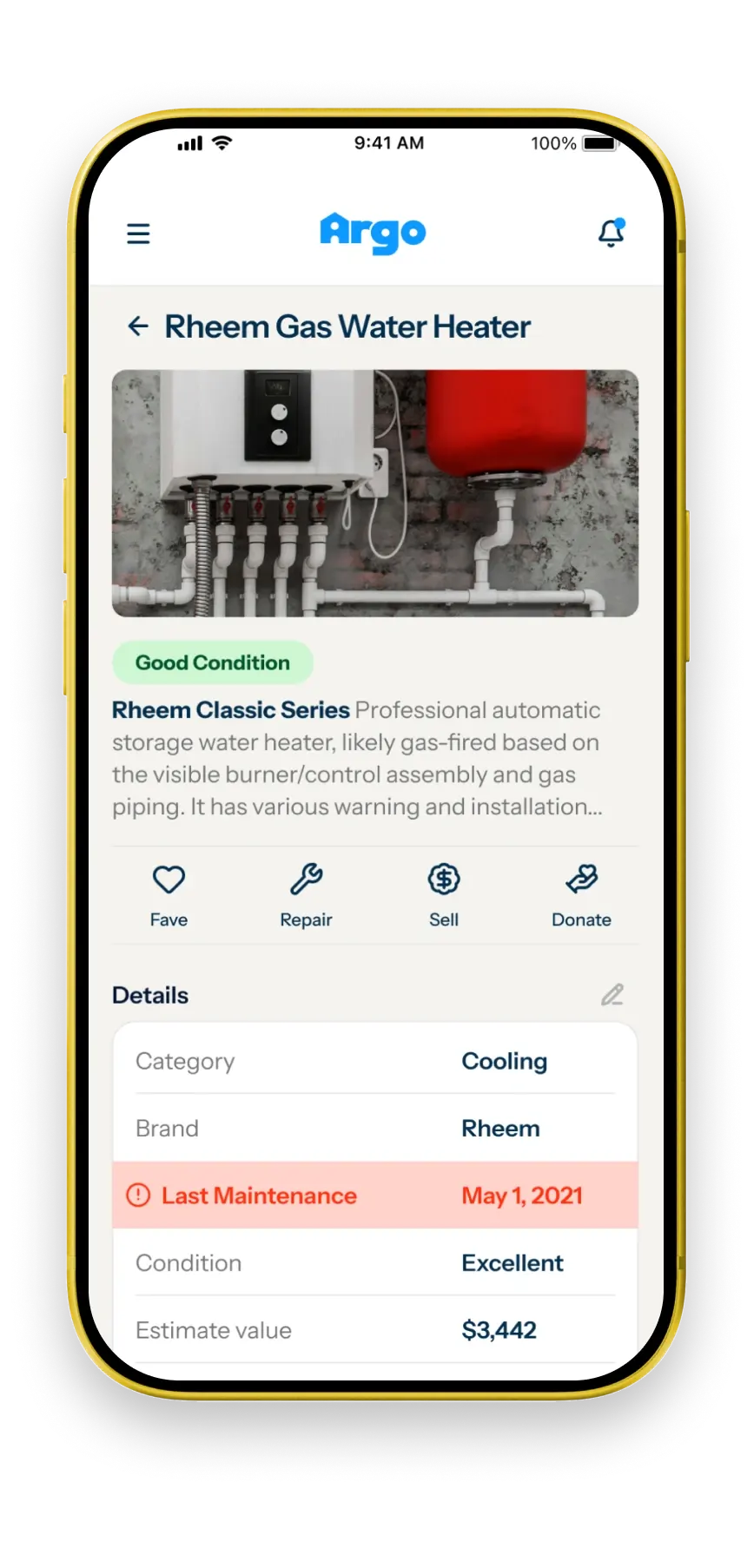 Argo app on phone